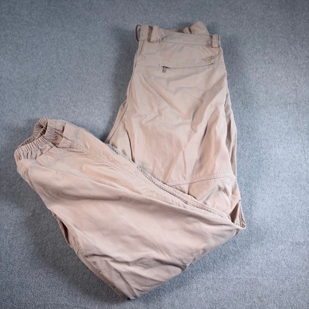 The North Face Hiking Pants Mens 34/33 Tan Solid Elastic Cuff Articulated Knee